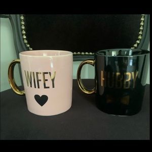 “Hubby” & “ Wifey” mug set